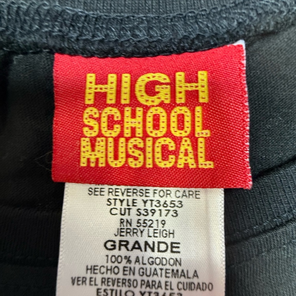 Disney High School Musical Youth Girls Size Large Black 2006 Teen Movie Graphic - Picture 3 of 7